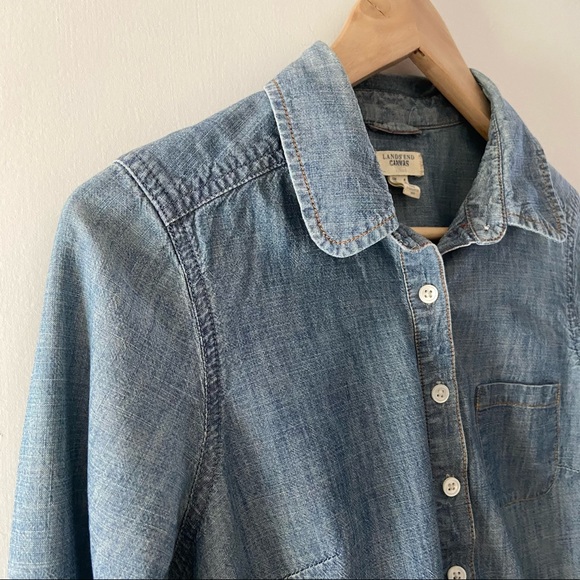 Lands End Canvas Denim Dress - Picture 2 of 8